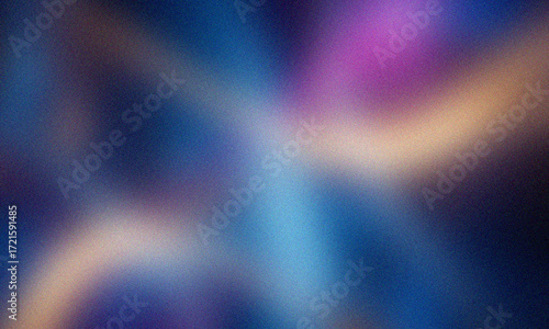 Abstract grainy gradient blend of blue purple and tan light streaks background texture