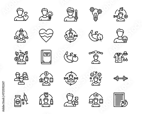 Lifestyles Line Vector Icons