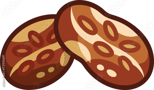 Pinto beans vector illustration natural organic patterns scalable for design projects