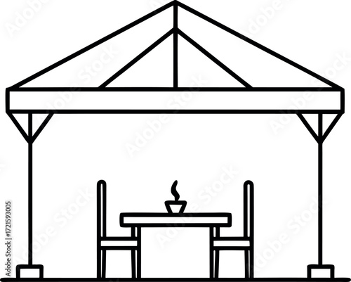 vector illustration of a cafe