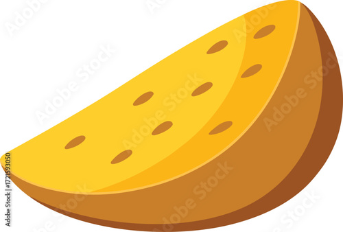 Realistic potato wedge vector illustration scalable eps graphic food ingredient