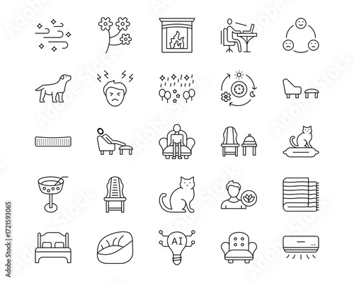 Comfort Line Vector Icons