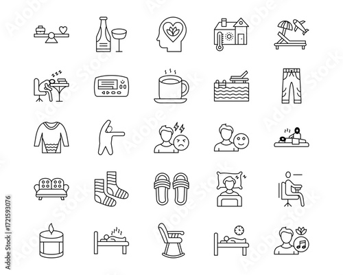 Comfort Line Vector Icons