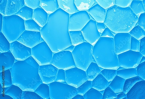 Abstract geometric pattern of cool blue ice, sharp edges, textured surface,  frozen,   cool