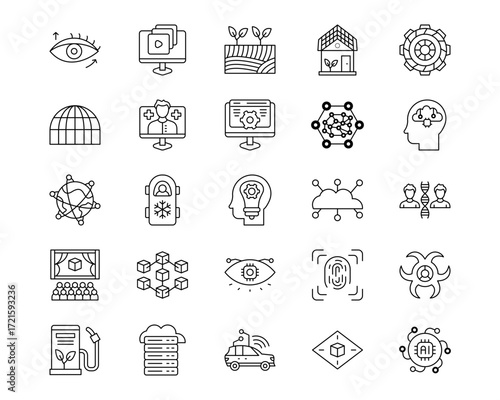The Future Line Vector Icons