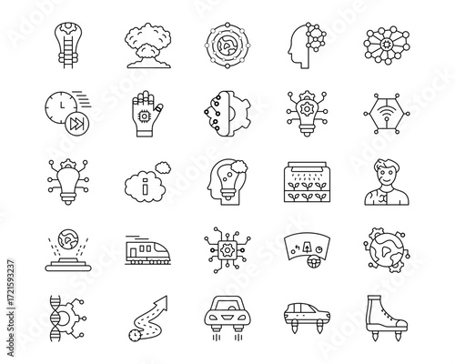 The Future Line Vector Icons