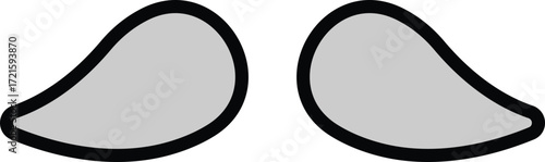 a simple and minimal mustache icon