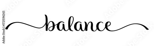 BALANCE black vector brush calligraphy banner
