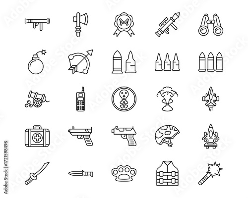 Shooting Line Vector Icons