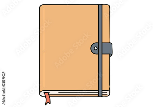 minimalist  brown notebook titled -Therapy- Notebook Guide Tool- Clean lines and a soft color palette create a calming and approachable design Ideal for wellness self-care and mental health themes