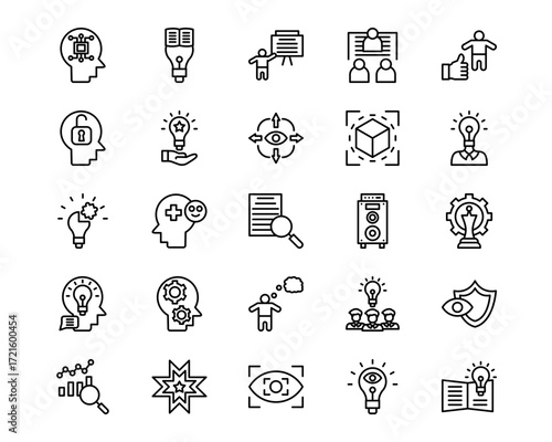 Thought Leadership Line Vector Icons