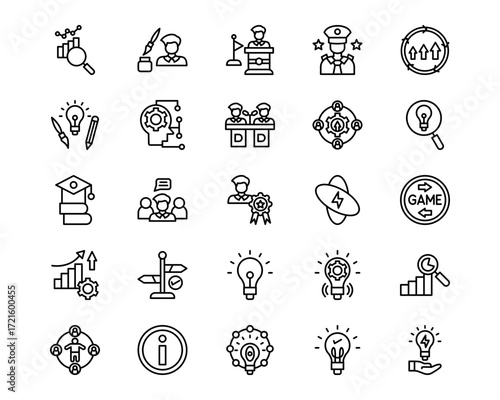 Thought Leadership Line Vector Icons