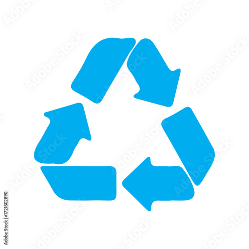 blue recycle symbol