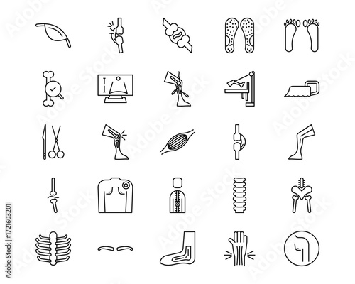 Orthopedics Line Vector Icons
