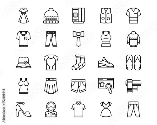 Clothes Line Vector Icons