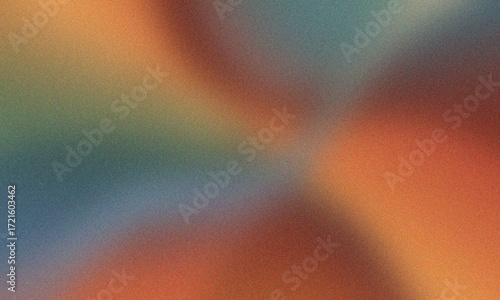 Abstract Gradient with Grainy Texture Orange Blue Green Brown Hues background