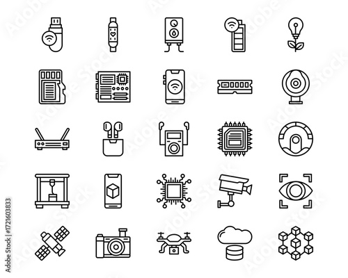 Technology Line Vector Icons