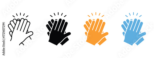 Clapping hands icon vector. positive feedback and recognition symbol. vector illustration.