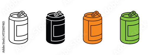 Drink can icon vector. vibrant brand identity and modern packaging design symbol. vector illustration.