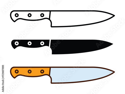 Kitchen Knife icon vector. culinary illustrations, cooking tutorials, and modern recipe symbol. vector illustration.