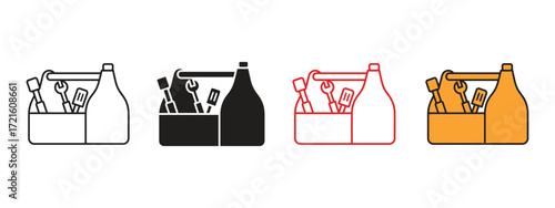 Tool box icon vector. home improvement or professional construction symbol. vector illustration.