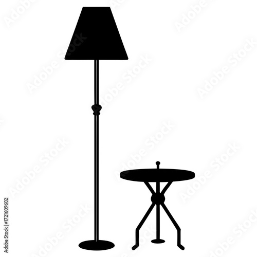 table lamp on white background