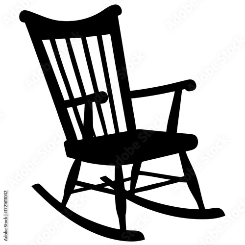 rocking chair isolated on white