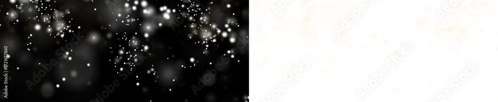 Fototapeta premium Sparkling bokeh overlay with shimmering lights on a dark background, creating a dreamy atmosphere for design projects and enhancing visual storytelling with copy space