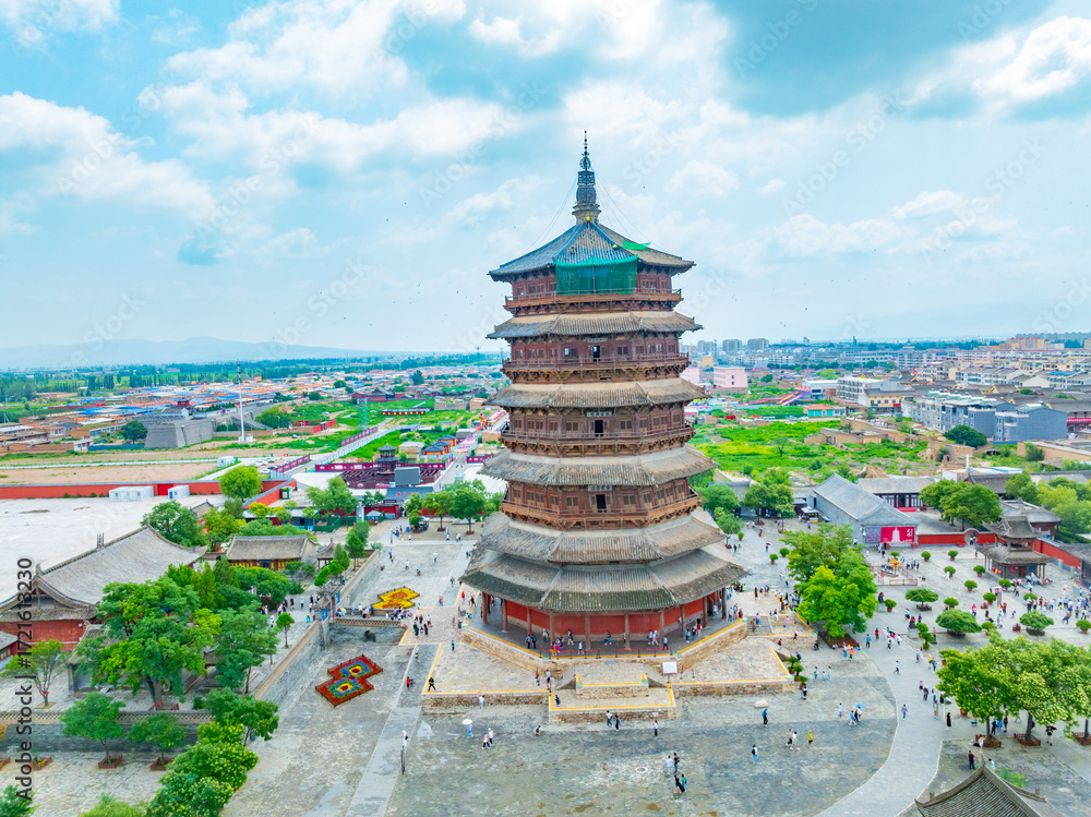 Obraz premium Yingxian Wooden Pagoda, Shuozhou City, Shanxi Province