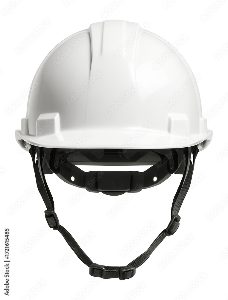 Fototapeta premium White safety helmet on white background.