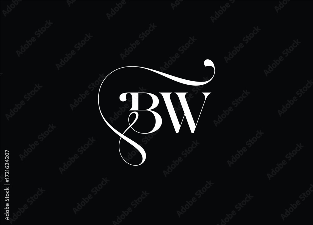 Fototapeta premium BW Logo Design Vector. Elegant Monogram Logo Design