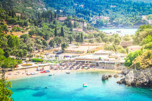 Fototapeta Naklejka Na Ścianę i Meble -  Paleokastritsa beach on Korfu, Greece