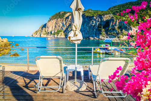 Fototapeta Naklejka Na Ścianę i Meble -  Paleokastritsa beach on Korfu, Greece