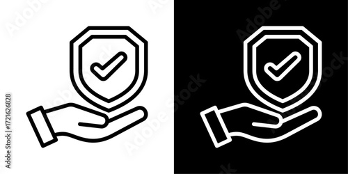 Protect icon of a flat style vector 