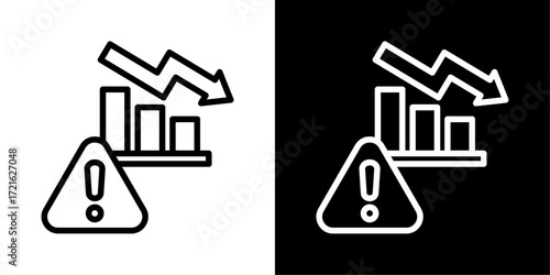 Loss icon of a flat style vector 