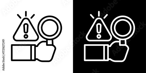 Identify icon of a flat style vector 
