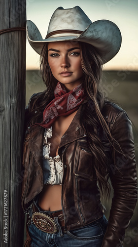 Paionting of a cowgirl