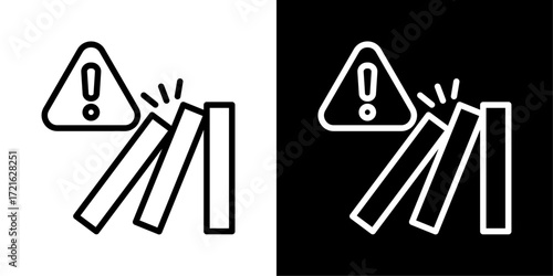 Risk icon of a flat style vector 