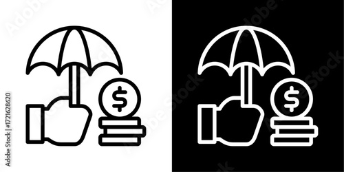 Insurance icon of a flat style vector 
