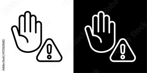 Prevention icon of a flat style vector 