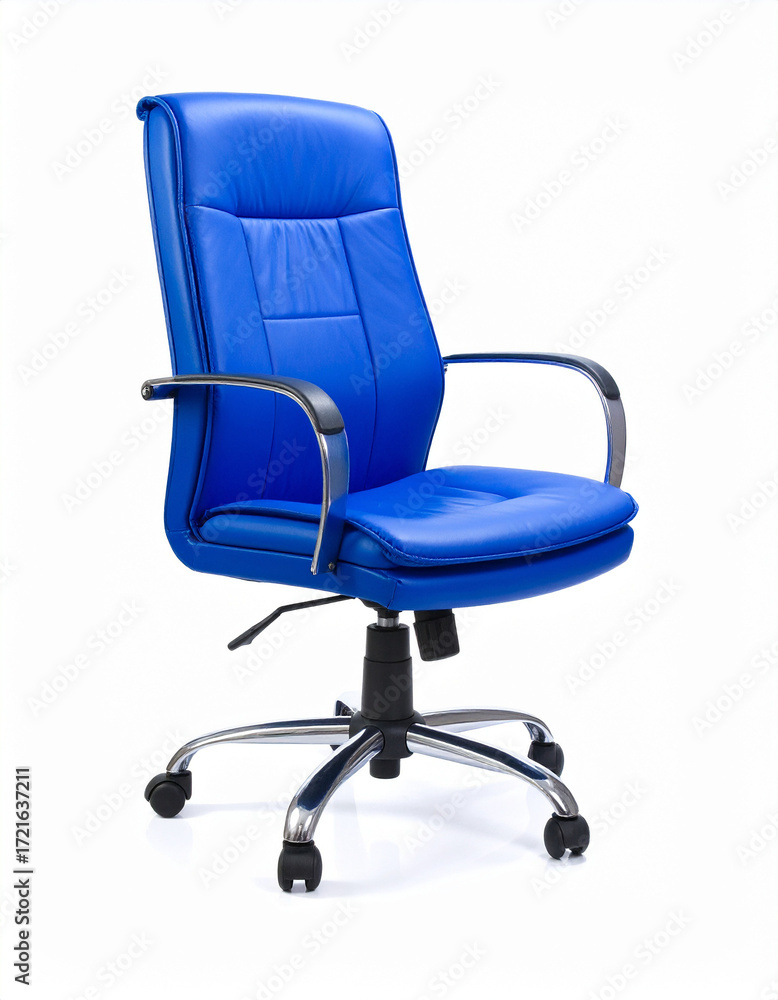 Fototapeta premium Blue Leather Office Chair