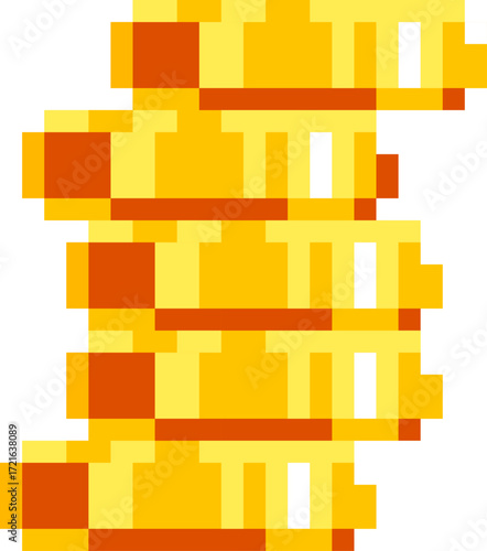 Stack of Coins Pixel