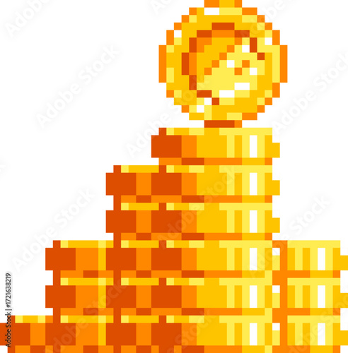 Stack of Coins Pixel