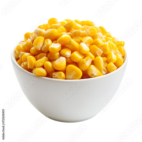 Sweetcorn kernels in white bowl delicious food png