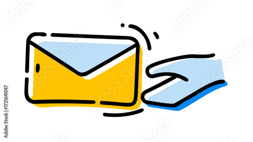 Send and Receive a Golden Email A Hand Delivering a Message