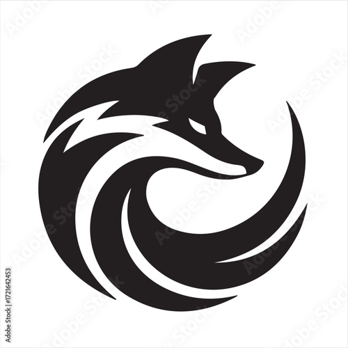 Modern Tribal Fox Logo