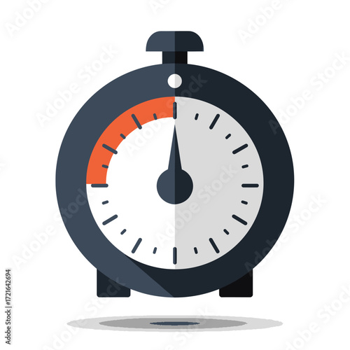 Classic Kitchen Timer with Orange Dial