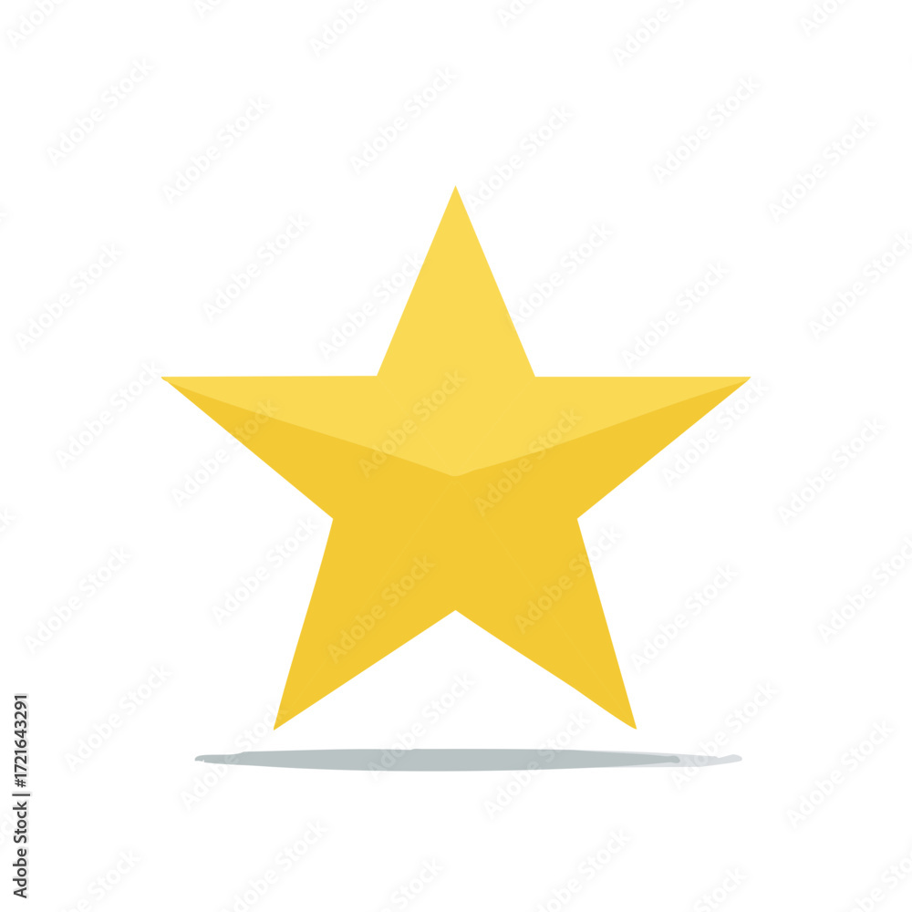Obraz premium Golden Star Illustration Single Object Award Concept Achievement Symbol
