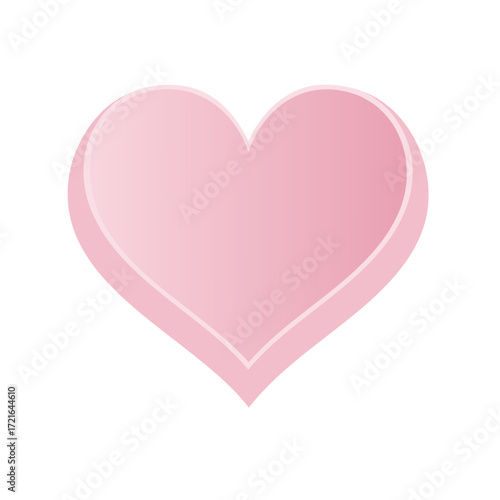 Simple Gradient Pink Heart Shape Symbol