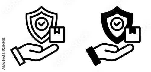 Product Insurance Icon Collection line & Mixed Style 